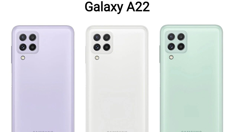 Samsung Galaxy A22 có cụm camera hình vuông nhìn trẻ trung năng động